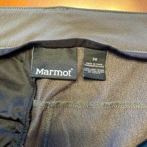 Marmot Hiking Pants Grey Nylon Performance Outdoor Straight Leg Men's 36x32